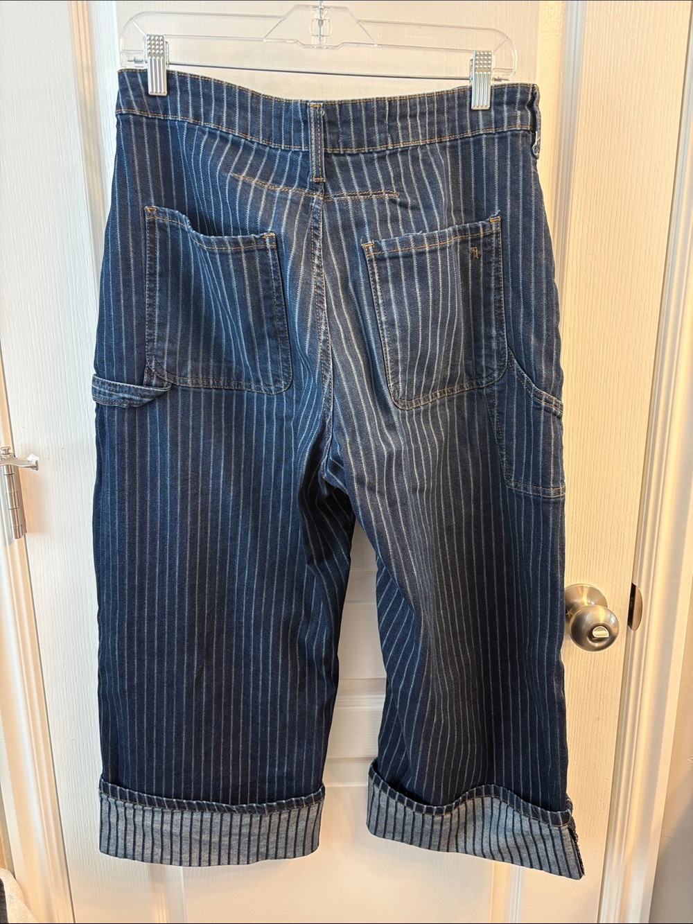 Pilcro Kayden Railroad Stripe Wide-Leg Cuffed Jeans - Picture 5 of 5